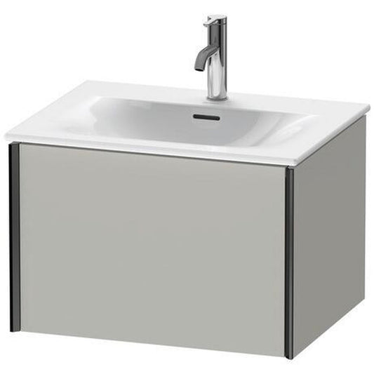 Duravit Xviu 24" x 16" x 19" One Drawer Wall-Mount Vanity Unit, Concrete Grey Matt (XV40320B207)