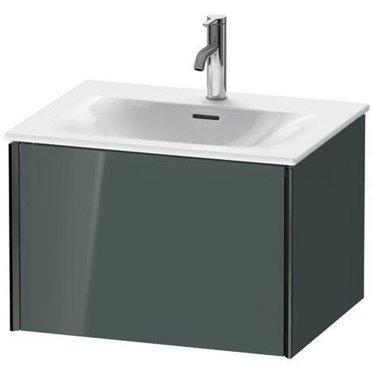 Duravit Xviu 24" x 16" x 19" One Drawer Wall-Mount Vanity Unit, Dolomiti Grey High Gloss Lacquer (XV40320B238)
