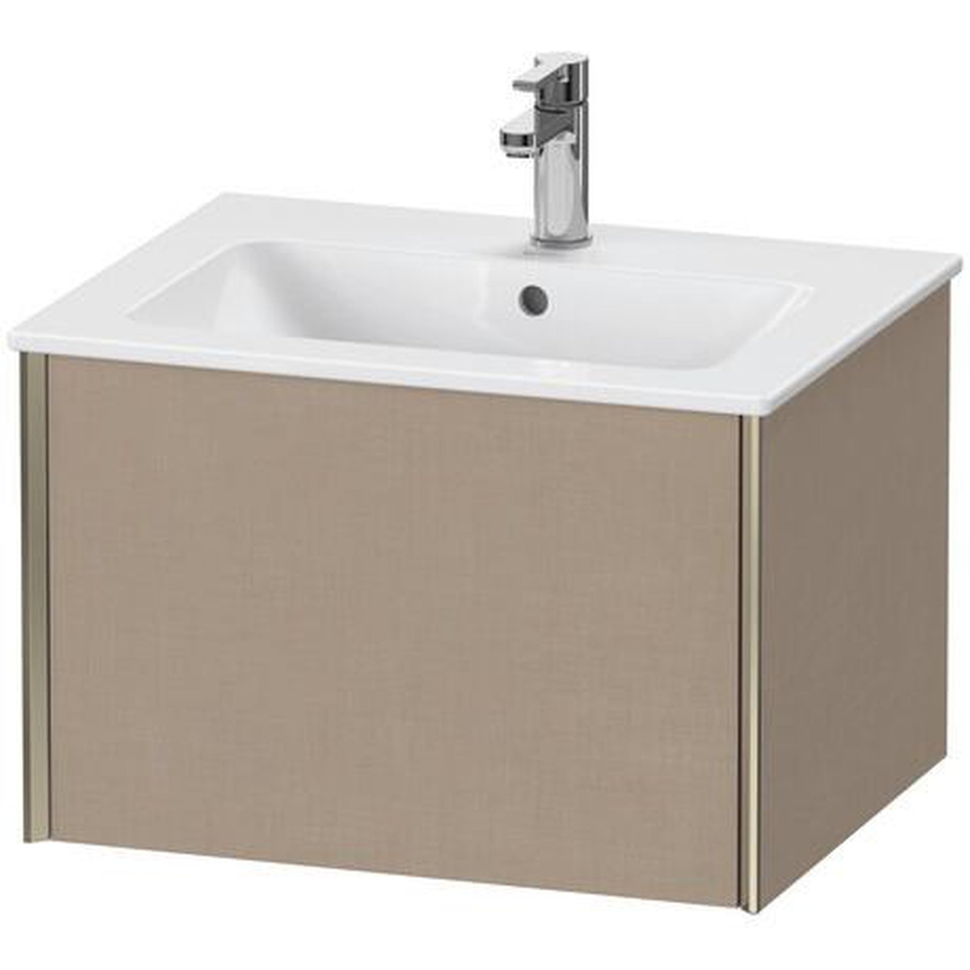 Duravit Xviu 24" x 16" x 19" One Drawer Wall-Mount Vanity Unit, Linen (XV40250B175)