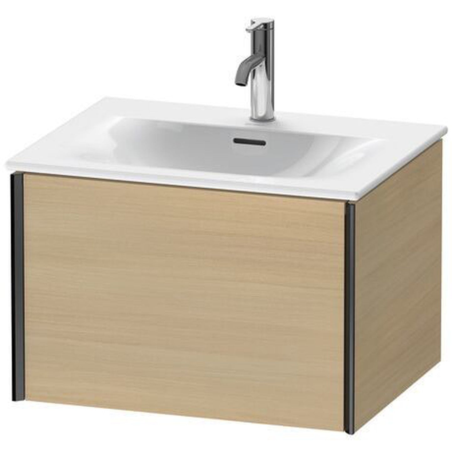 Duravit Xviu 24" x 16" x 19" One Drawer Wall-Mount Vanity Unit, Mediterreanean Oak Real Wood Veneer (XV40320B271)