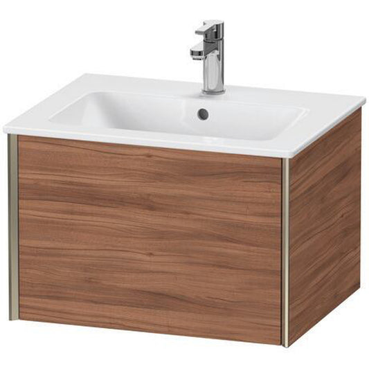 Duravit Xviu 24" x 16" x 19" One Drawer Wall-Mount Vanity Unit, Natural Walnut (XV40250B179)