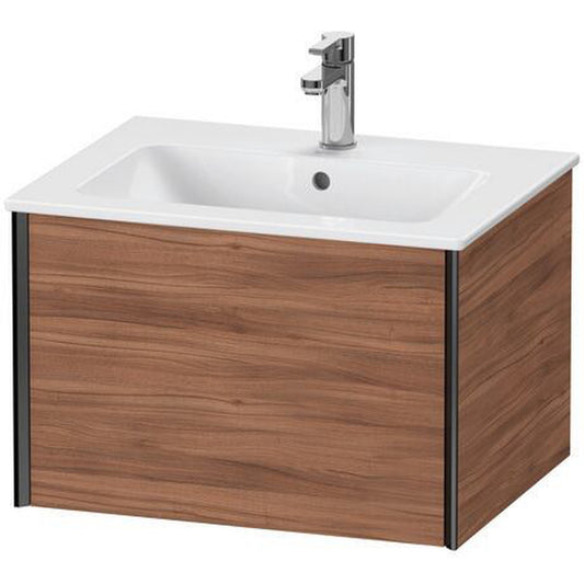 Duravit Xviu 24" x 16" x 19" One Drawer Wall-Mount Vanity Unit, Natural Walnut (XV40250B279)