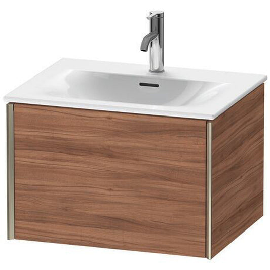 Duravit Xviu 24" x 16" x 19" One Drawer Wall-Mount Vanity Unit, Natural Walnut (XV40320B179)