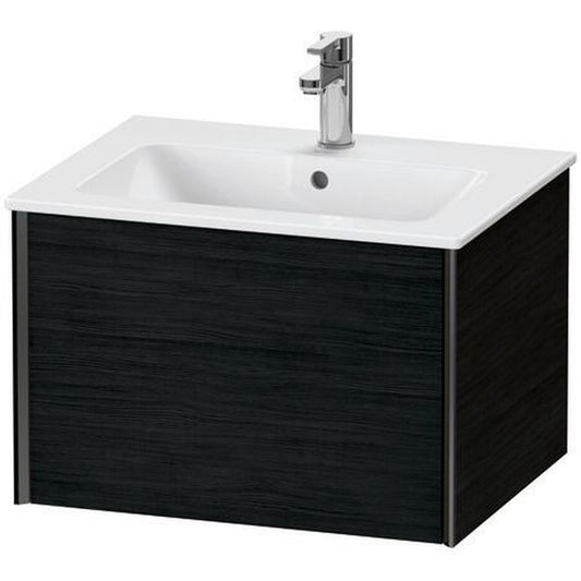 Duravit Xviu 24" x 16" x 19" One Drawer Wall-Mount Vanity Unit, Oak Black (XV40250B216)