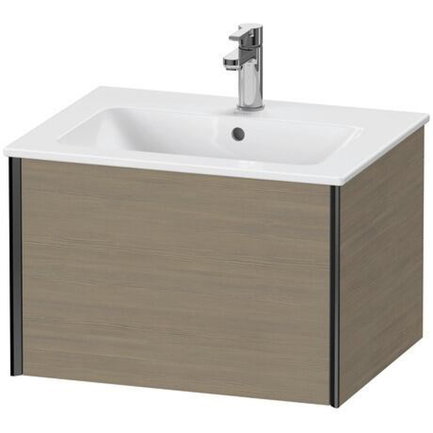 Duravit Xviu 24" x 16" x 19" One Drawer Wall-Mount Vanity Unit, Oak Terra (XV40250B235)