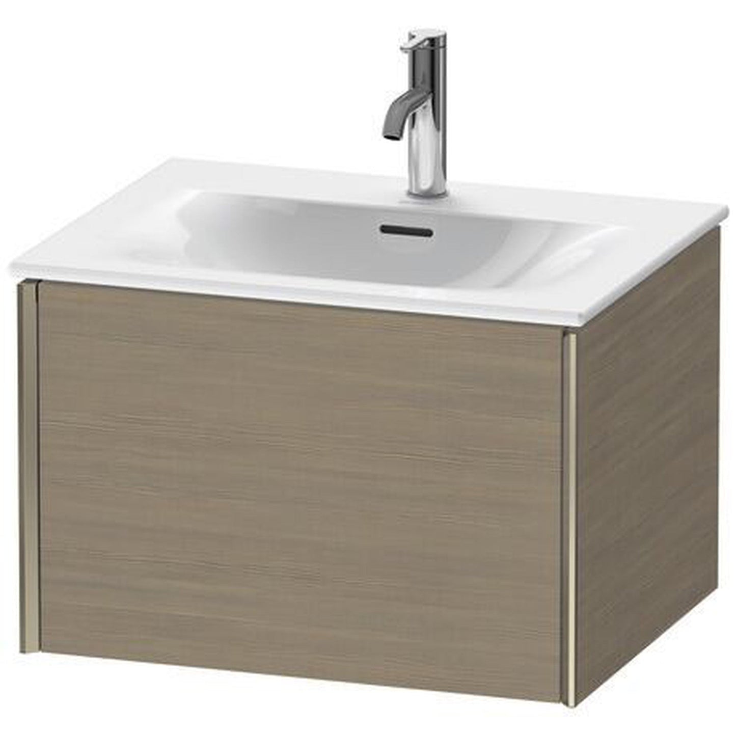 Duravit Xviu 24" x 16" x 19" One Drawer Wall-Mount Vanity Unit, Oak Terra (XV40320B135)