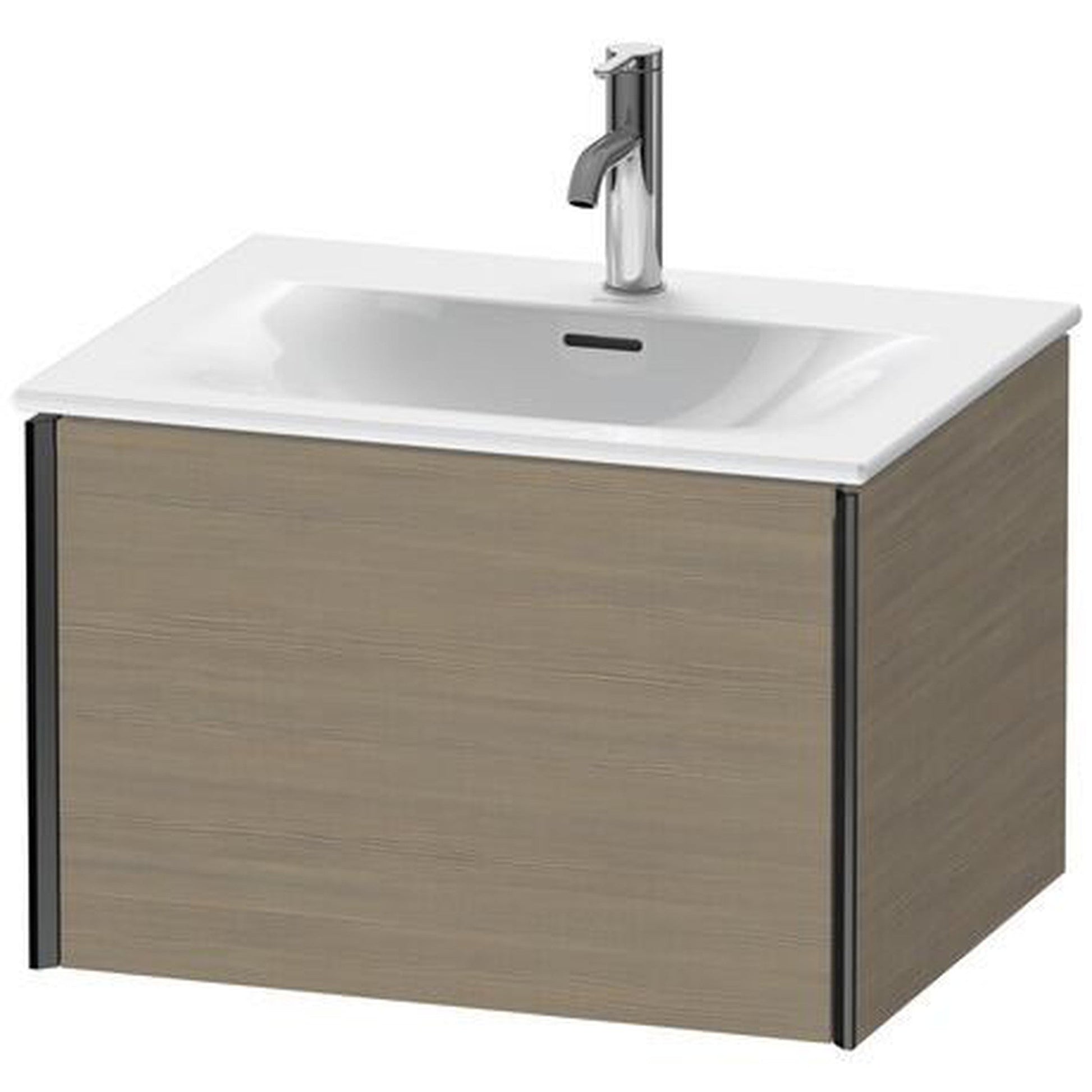 Duravit Xviu 24" x 16" x 19" One Drawer Wall-Mount Vanity Unit, Oak Terra (XV40320B235)