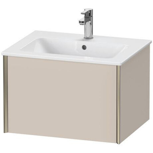 Duravit Xviu 24" x 16" x 19" One Drawer Wall-Mount Vanity Unit, Taupe Matt (XV40250B191)