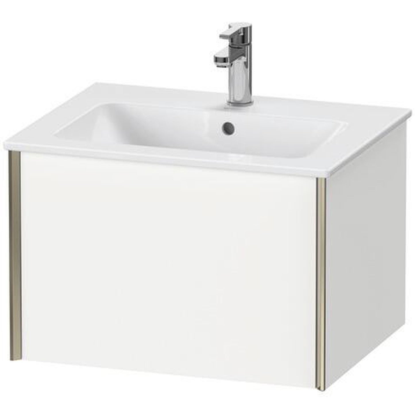 Duravit Xviu 24" x 16" x 19" One Drawer Wall-Mount Vanity Unit, White Matt (XV40250B118)
