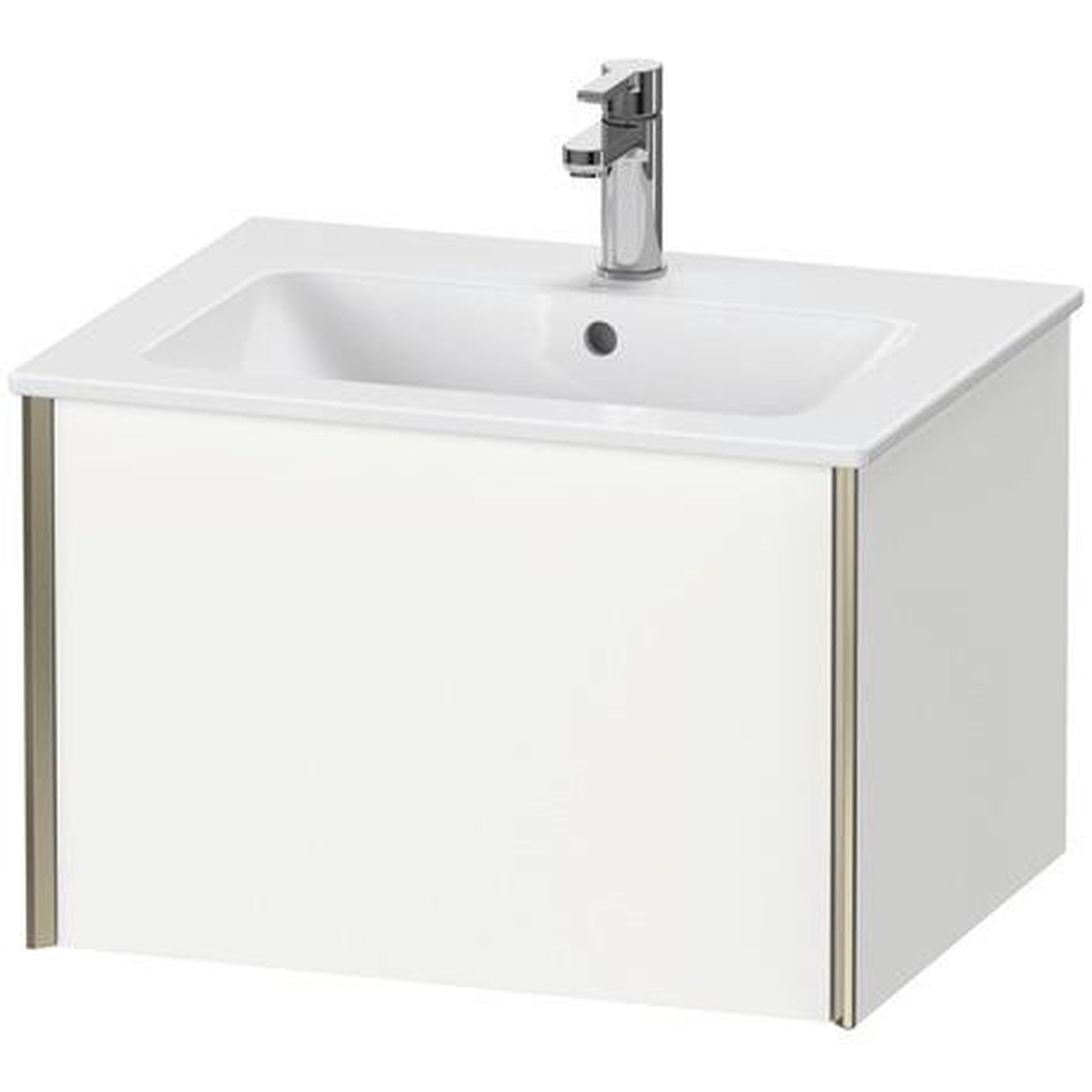 Duravit Xviu 24" x 16" x 19" One Drawer Wall-Mount Vanity Unit, White Matt (XV40250B118)