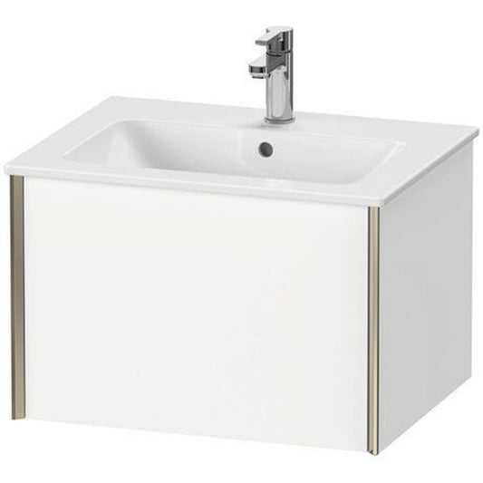 Duravit Xviu 24" x 16" x 19" One Drawer Wall-Mount Vanity Unit, White Matt (XV40250B118)