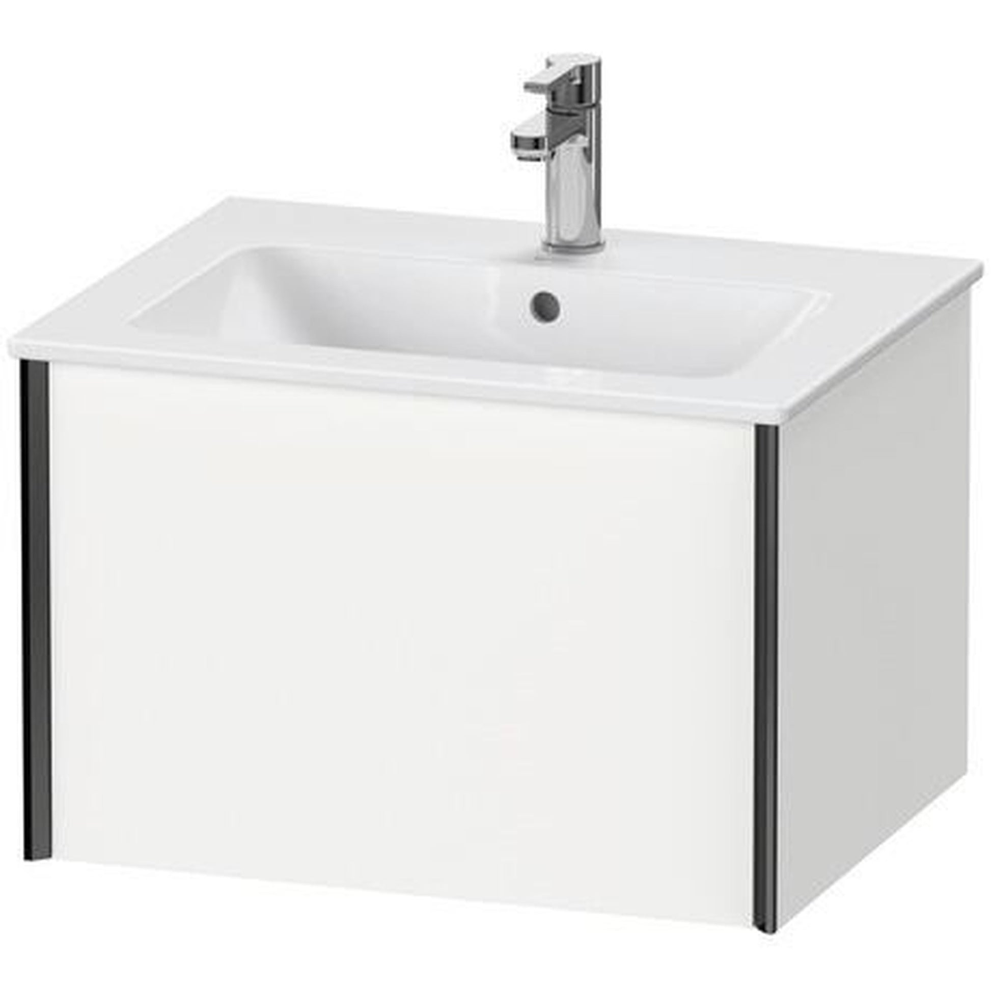 Duravit Xviu 24" x 16" x 19" One Drawer Wall-Mount Vanity Unit, White Matt (XV40250B218)