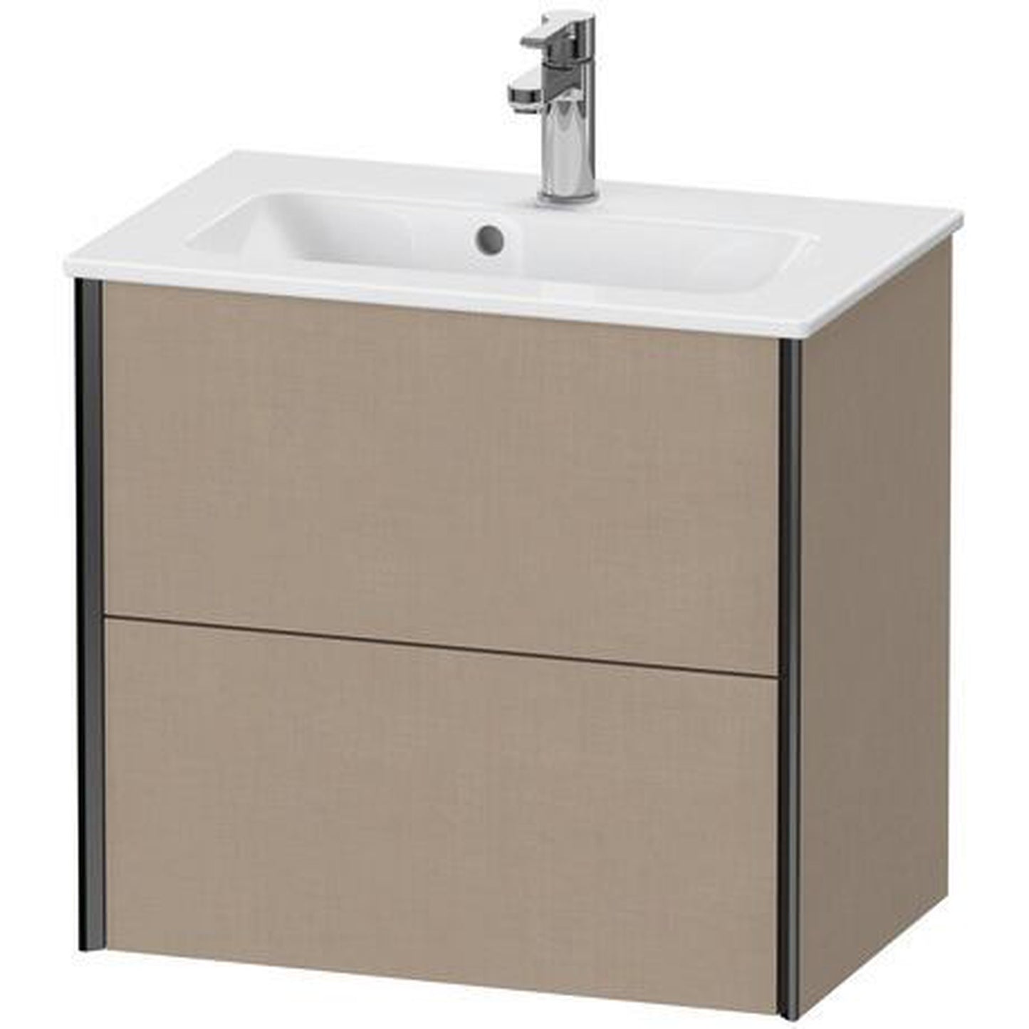 Duravit Xviu 24" x 22" x 15" Two Drawer Wall-Mount Vanity Unit, Linen (XV41780B275)