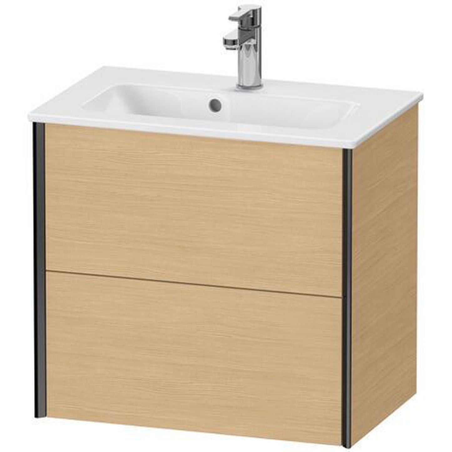 Duravit Xviu 24" x 22" x 15" Two Drawer Wall-Mount Vanity Unit, Natural Oak (XV41780B230)