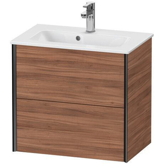 Duravit Xviu 24" x 22" x 15" Two Drawer Wall-Mount Vanity Unit, Natural Walnut (XV41780B279)