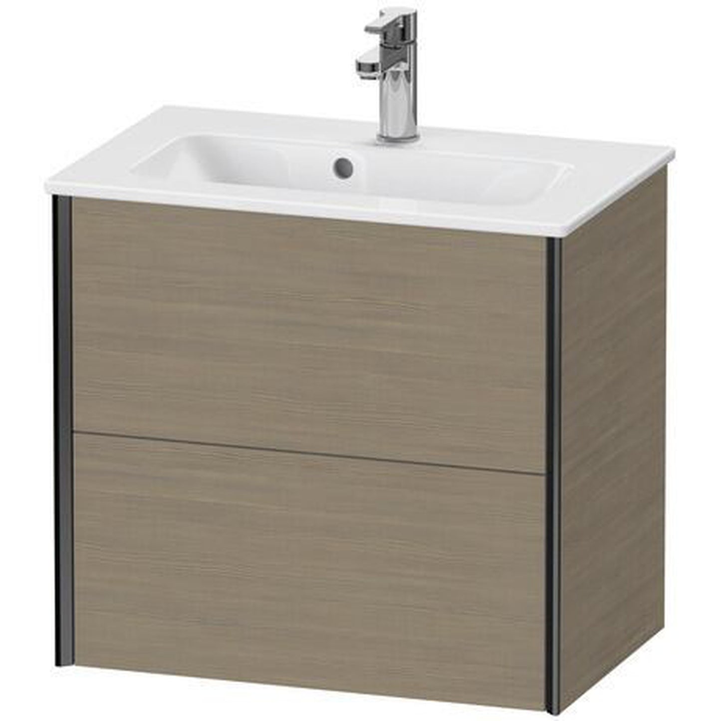 Duravit Xviu 24" x 22" x 15" Two Drawer Wall-Mount Vanity Unit, Oak Terra (XV41780B235)