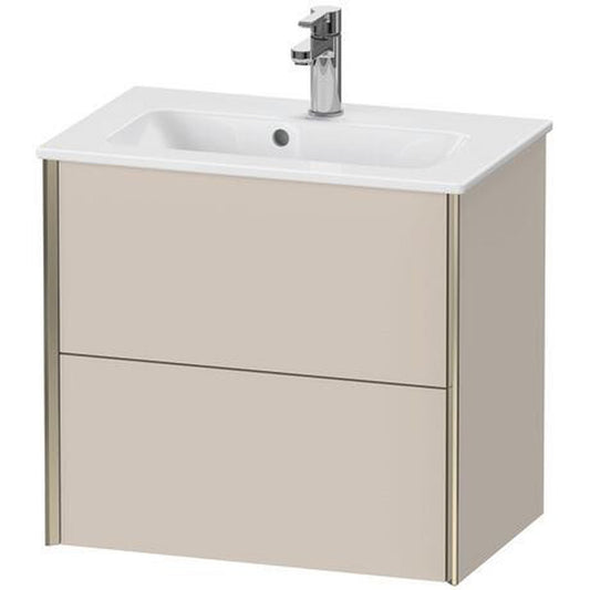 Duravit Xviu 24" x 22" x 15" Two Drawer Wall-Mount Vanity Unit, Taupe Matt (XV41780B191)