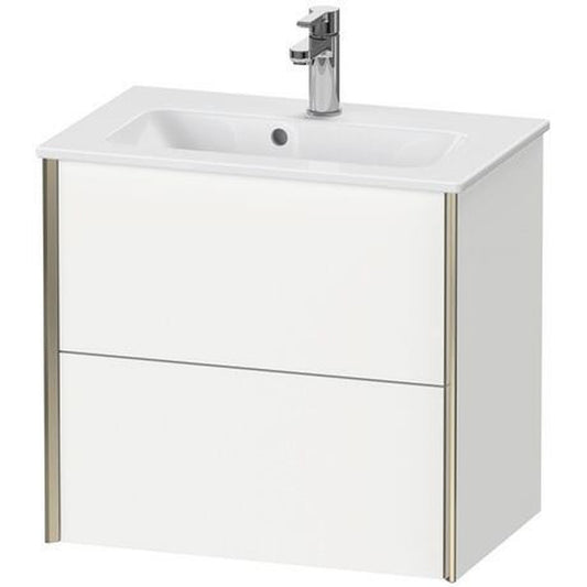 Duravit Xviu 24" x 22" x 15" Two Drawer Wall-Mount Vanity Unit, White Matt (XV41780B118)