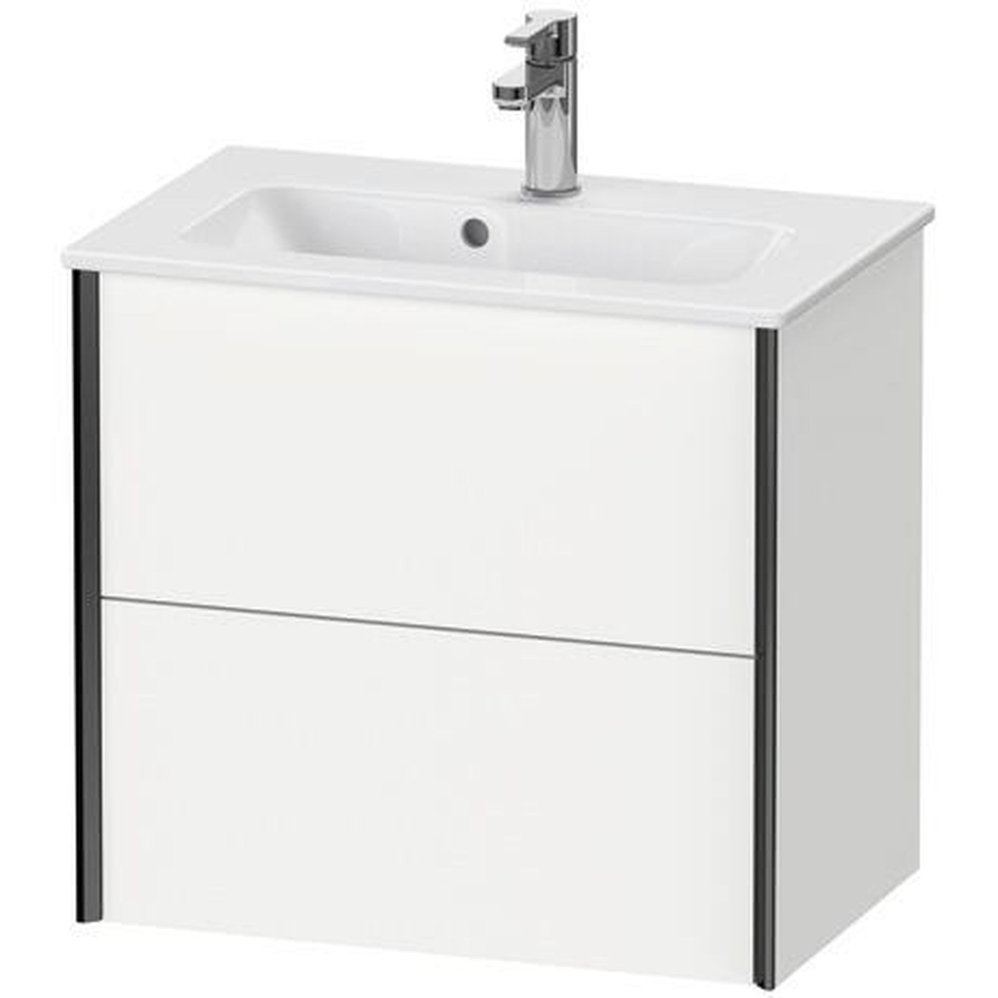 Duravit Xviu 24" x 22" x 15" Two Drawer Wall-Mount Vanity Unit, White Matt (XV41780B218)