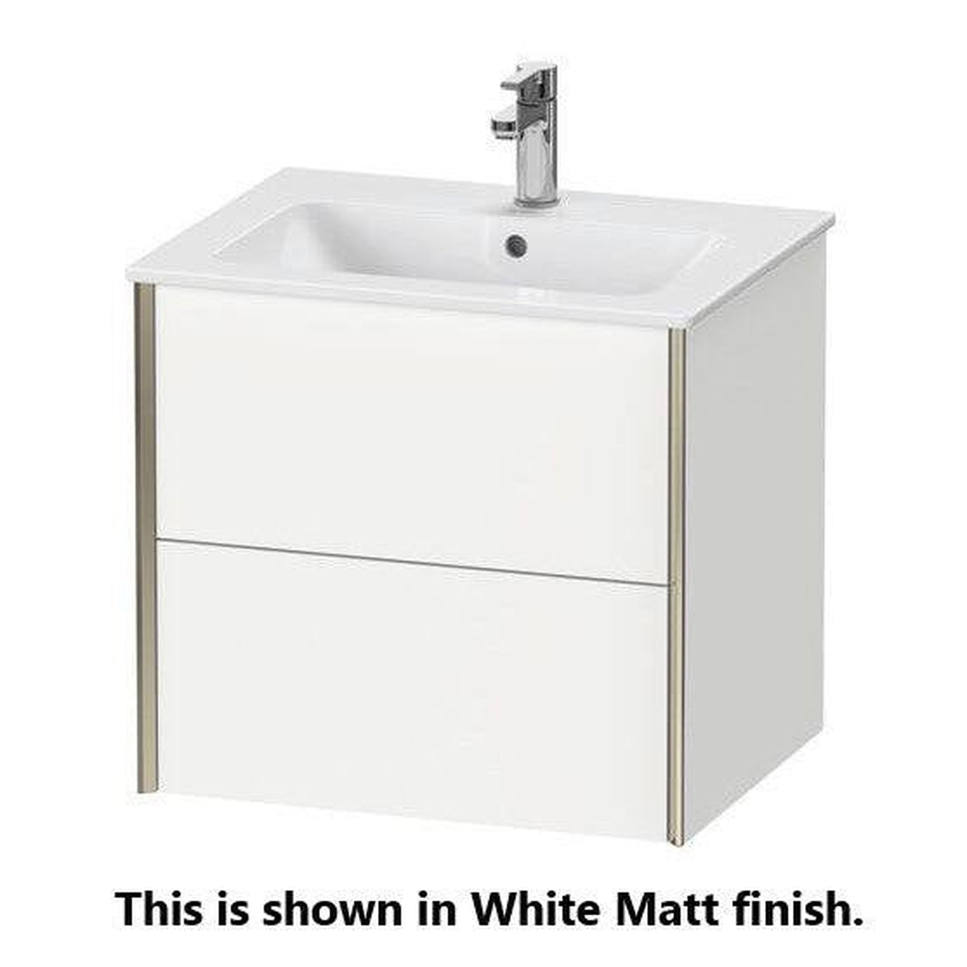 Duravit Xviu 24" x 22" x 19" Two Drawer Wall-Mount Vanity Unit, Brushed Oak (XV41250B212)