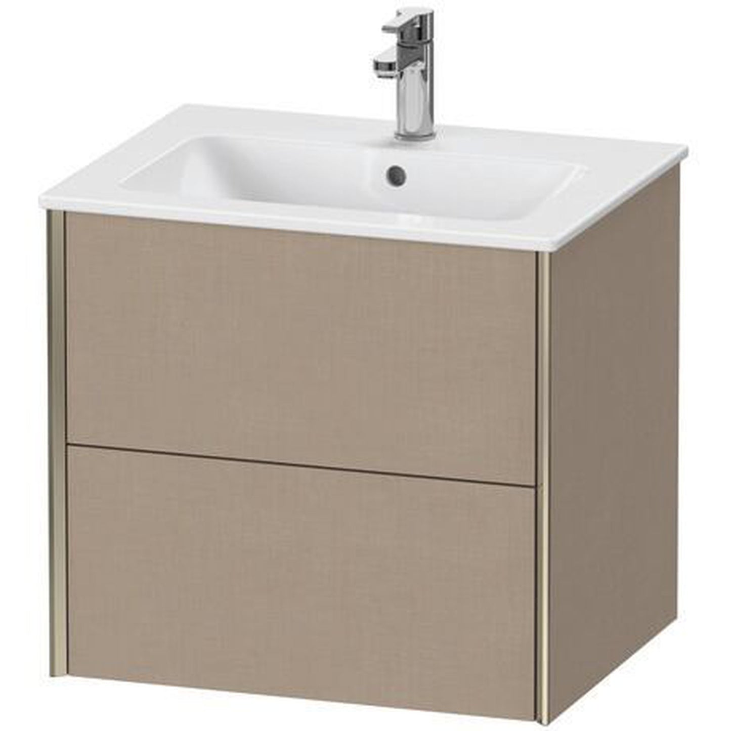 Duravit Xviu 24" x 22" x 19" Two Drawer Wall-Mount Vanity Unit, Linen (XV41250B175)