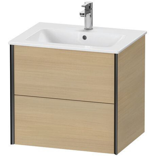 Duravit Xviu 24" x 22" x 19" Two Drawer Wall-Mount Vanity Unit, Mediterreanean Oak Real Wood Veneer (XV41250B271)