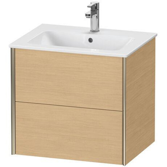 Duravit Xviu 24" x 22" x 19" Two Drawer Wall-Mount Vanity Unit, Natural Oak (XV41250B130)