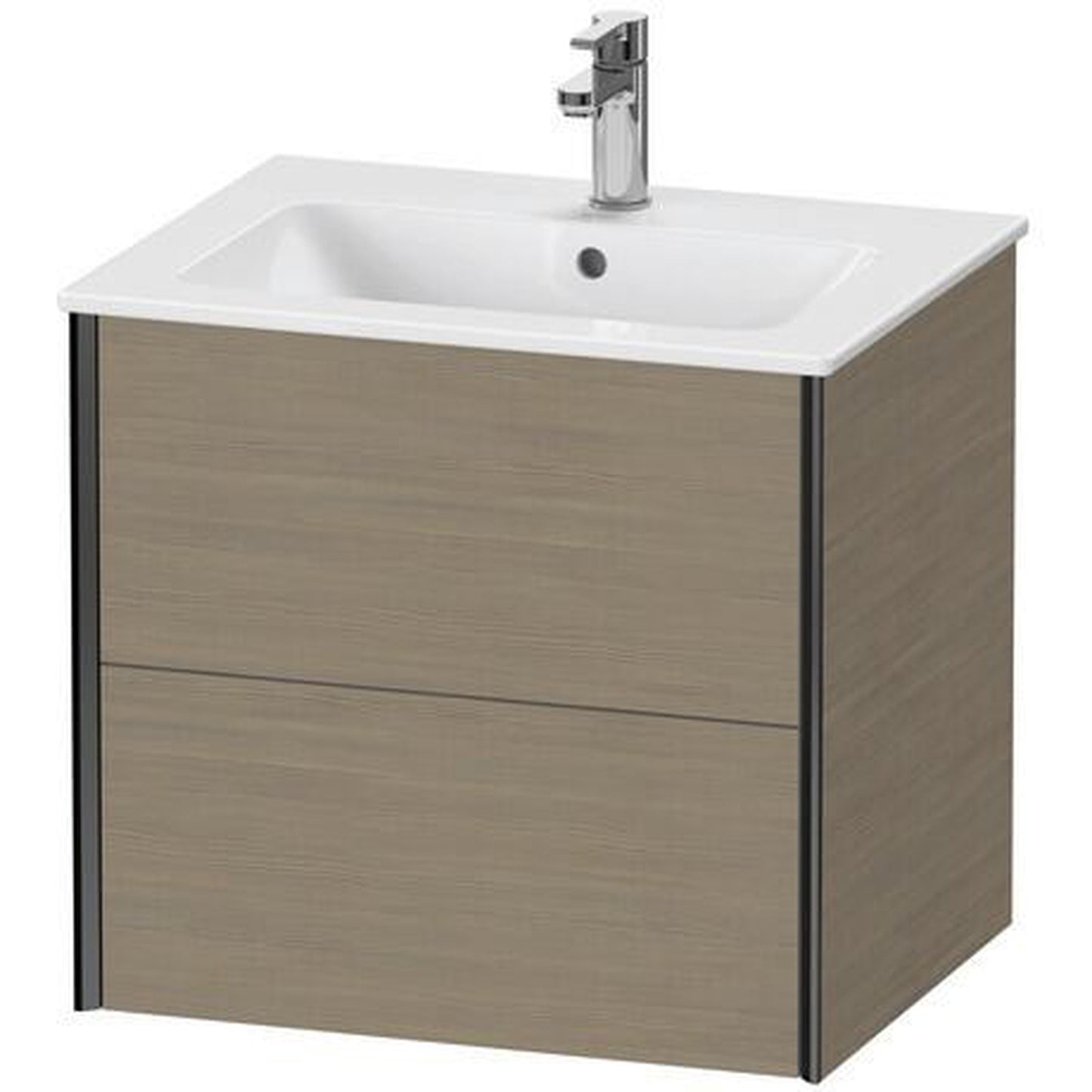 Duravit Xviu 24" x 22" x 19" Two Drawer Wall-Mount Vanity Unit, Oak Terra (XV41250B235)