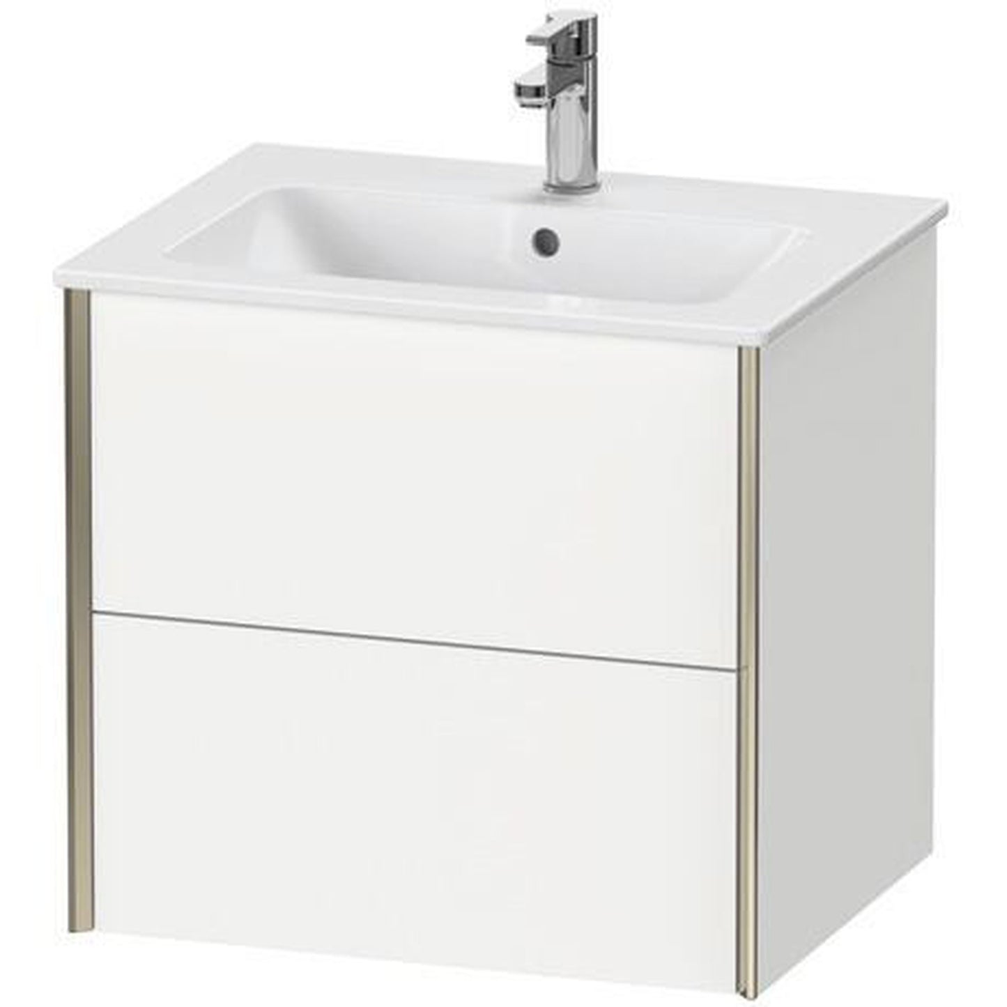 Duravit Xviu 24" x 22" x 19" Two Drawer Wall-Mount Vanity Unit, White Matt (XV41250B118)