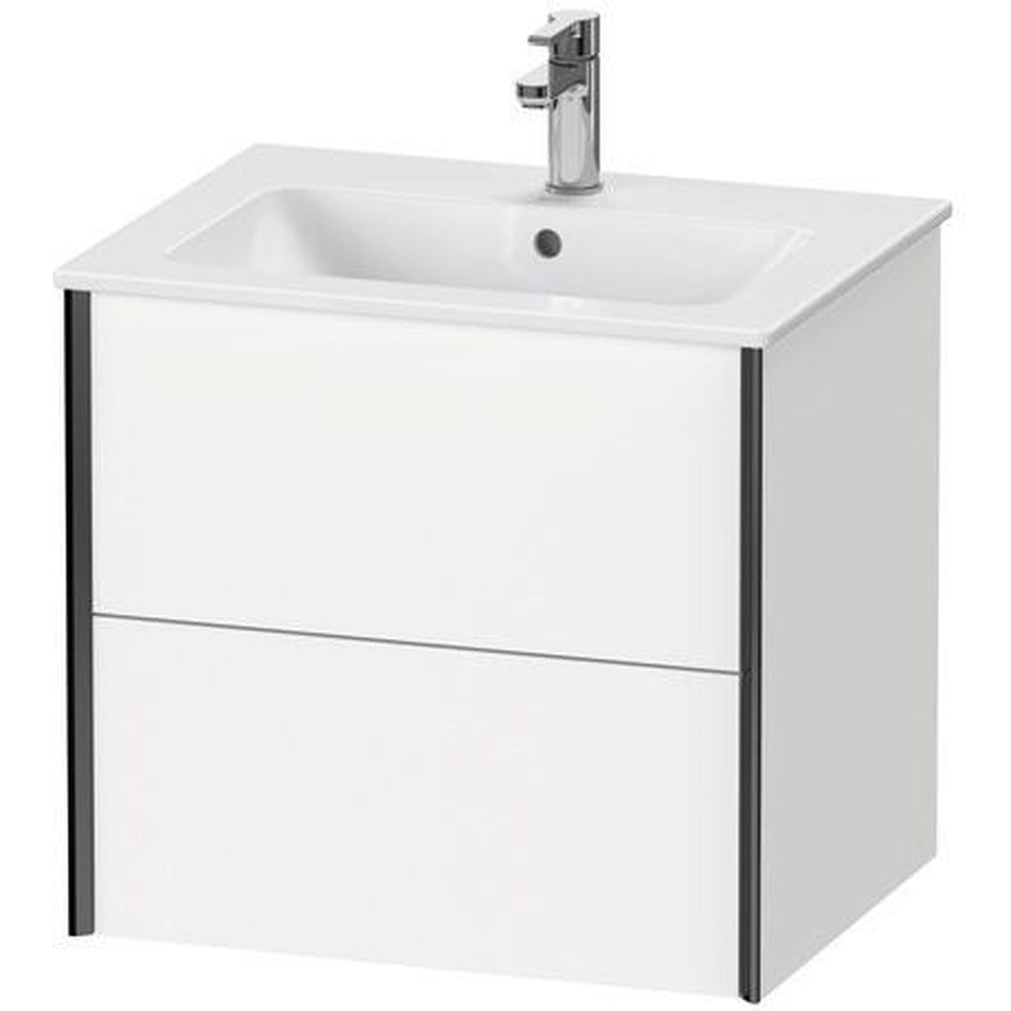 Duravit Xviu 24" x 22" x 19" Two Drawer Wall-Mount Vanity Unit, White Matt (XV41250B218)