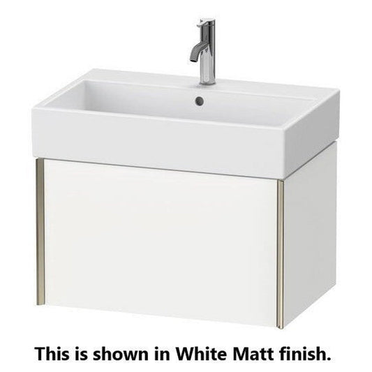 Duravit Xviu 27" x 16" x 18" One Drawer Wall-Mount Vanity Unit, Cappuccino High Gloss (XV42350B286)