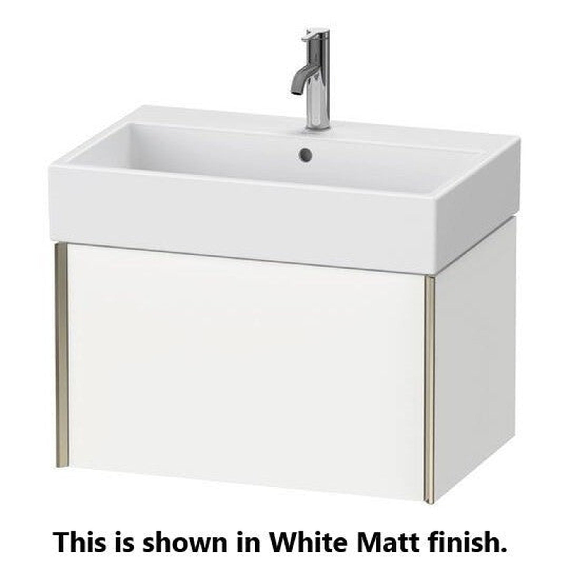 Duravit Xviu 27" x 16" x 18" One Drawer Wall-Mount Vanity Unit, White High Gloss Lacquer (XV42350B185)