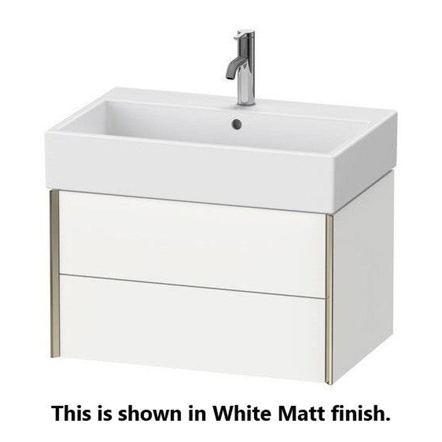 Duravit Xviu 27" x 16" x 18" Two Drawer Wall-Mount Vanity Unit, Brushed Oak (XV43350B112)