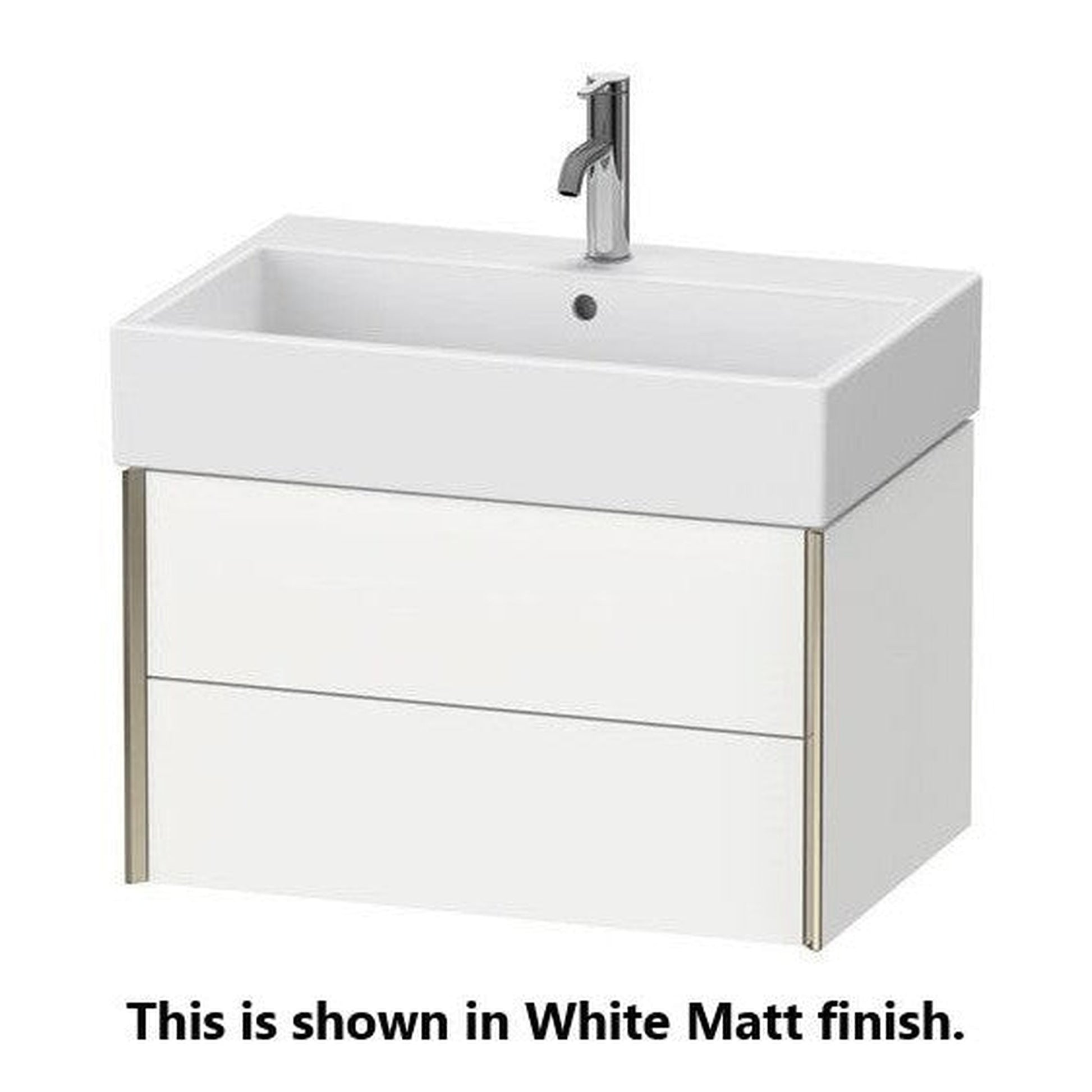 Duravit Xviu 27" x 16" x 18" Two Drawer Wall-Mount Vanity Unit, Concrete Grey Matt (XV43350B107)