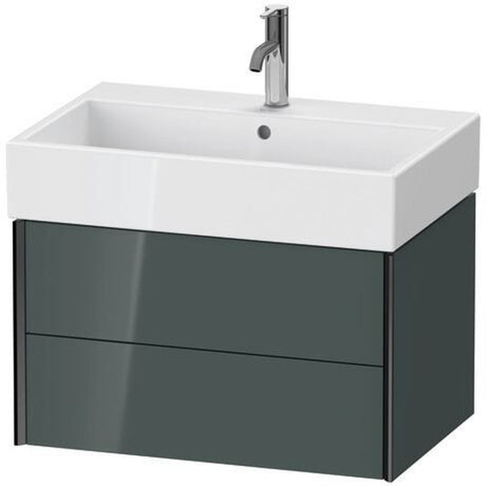 Duravit Xviu 27" x 16" x 18" Two Drawer Wall-Mount Vanity Unit, Dolomiti Grey High Gloss Lacquer (XV43350B238)