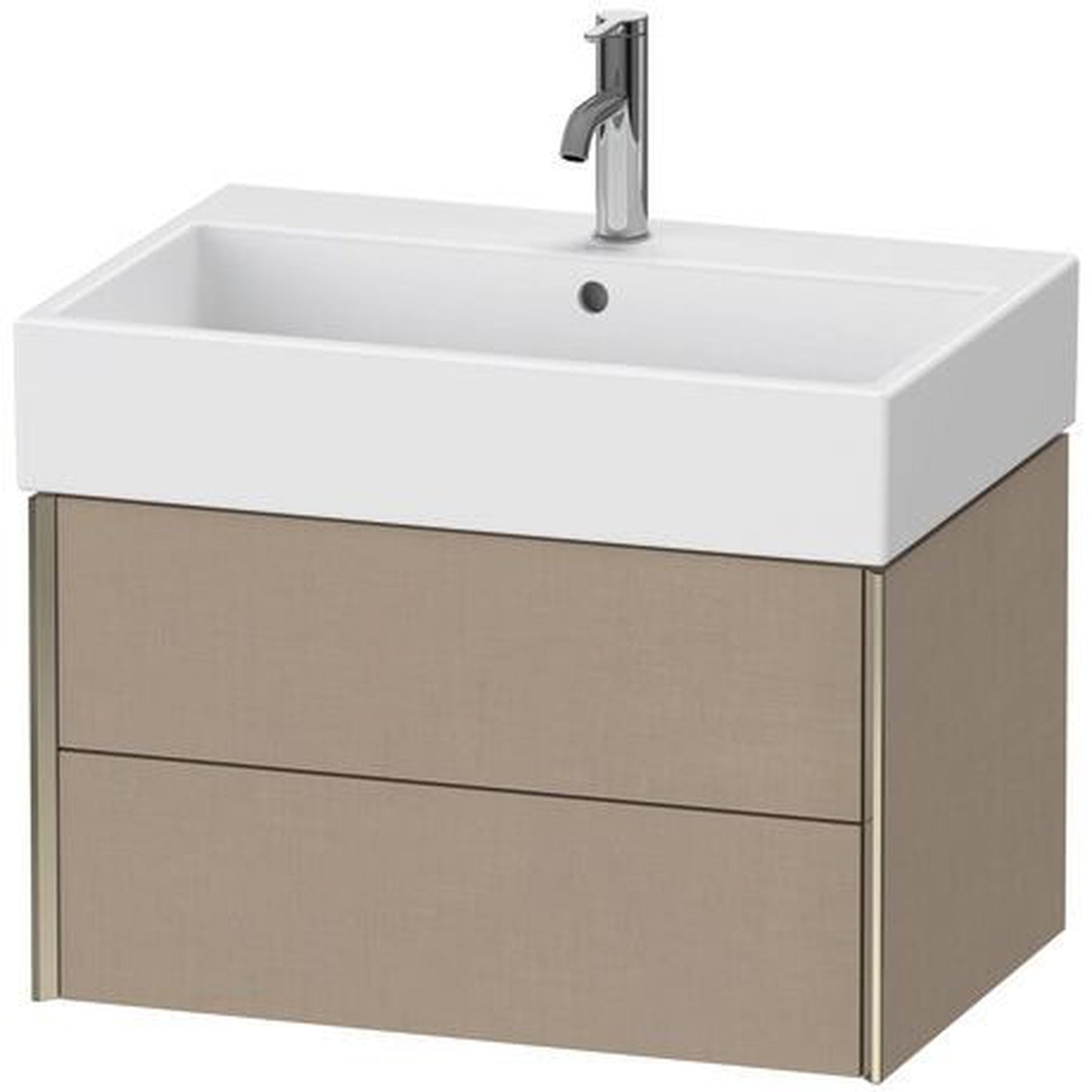 Duravit Xviu 27" x 16" x 18" Two Drawer Wall-Mount Vanity Unit, Linen (XV43350B175)