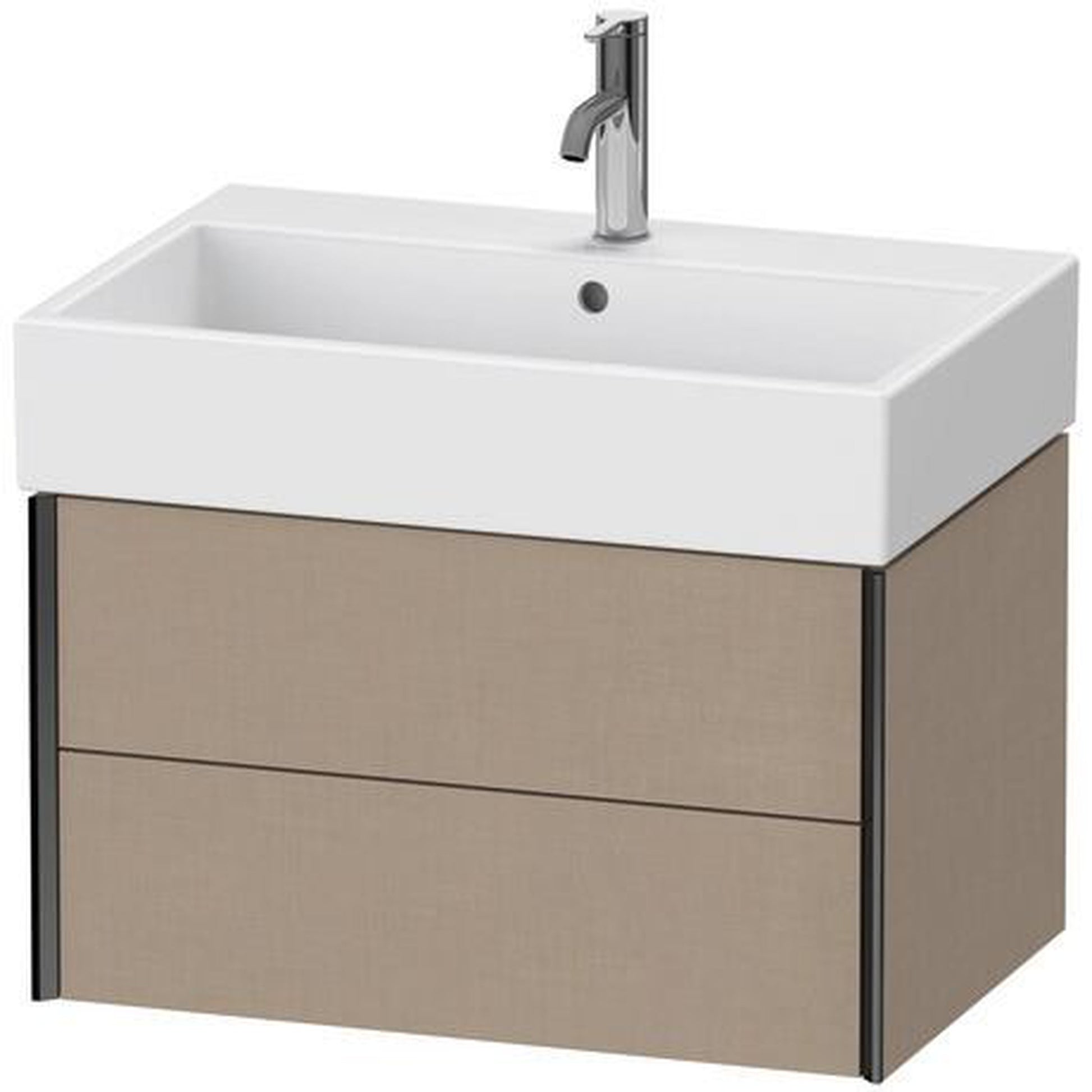 Duravit Xviu 27" x 16" x 18" Two Drawer Wall-Mount Vanity Unit, Linen (XV43350B275)