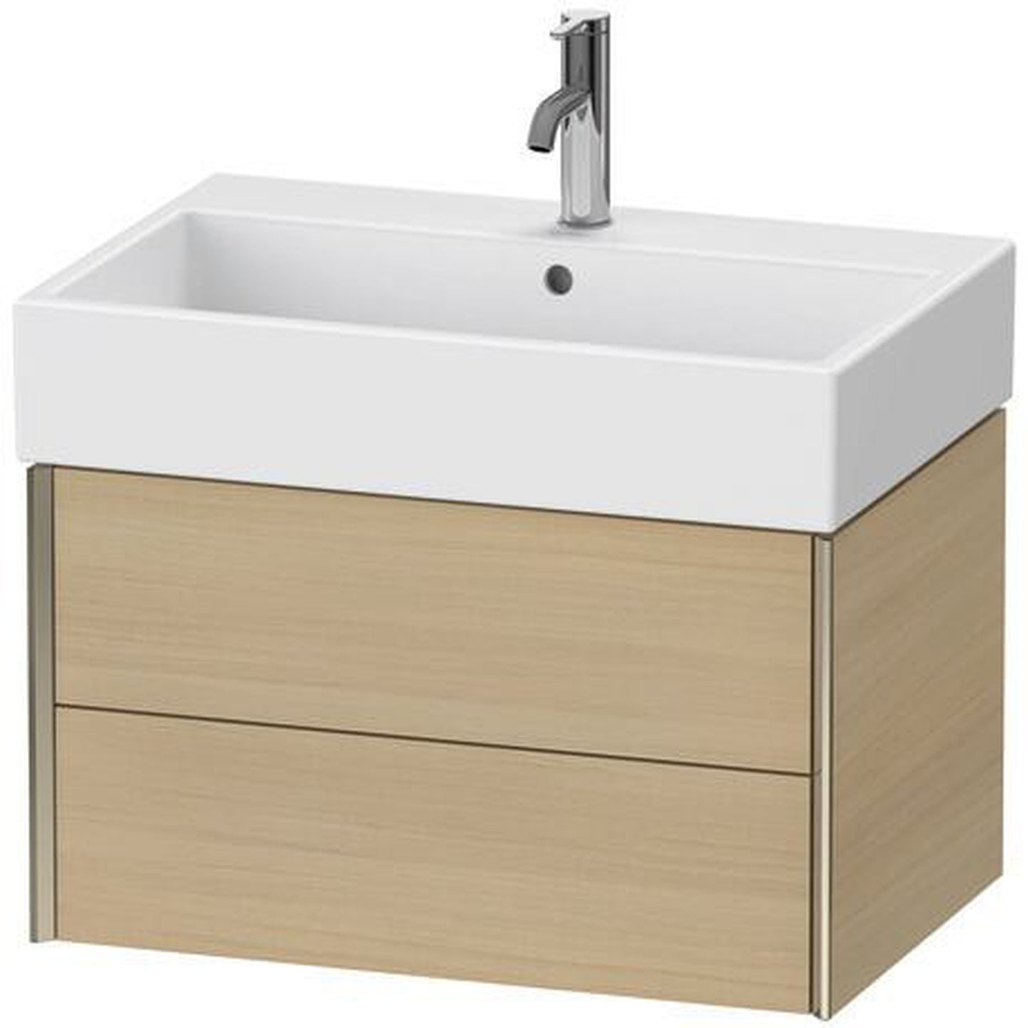 Duravit Xviu 27" x 16" x 18" Two Drawer Wall-Mount Vanity Unit, Mediterreanean Oak Real Wood Veneer (XV43350B171)