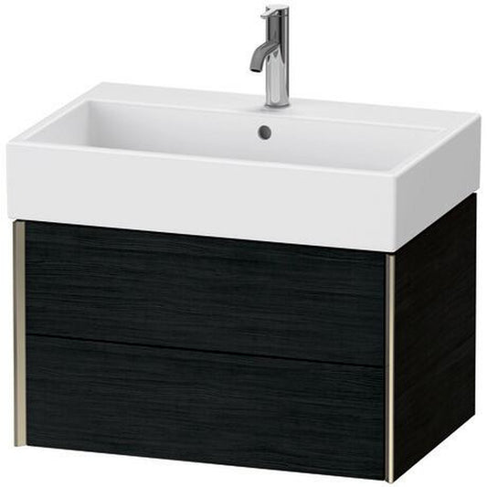 Duravit Xviu 27" x 16" x 18" Two Drawer Wall-Mount Vanity Unit, Oak Black (XV43350B116)