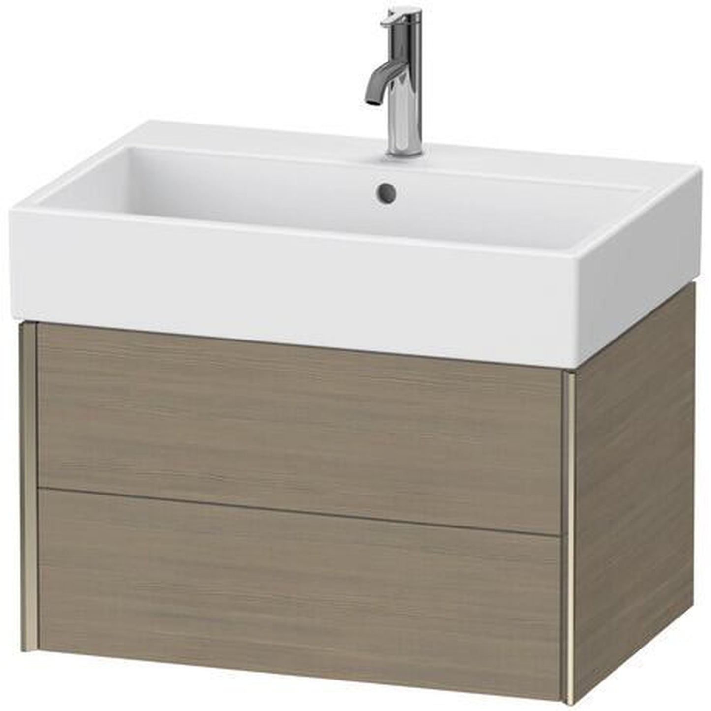 Duravit Xviu 27" x 16" x 18" Two Drawer Wall-Mount Vanity Unit, Oak Terra (XV43350B135)