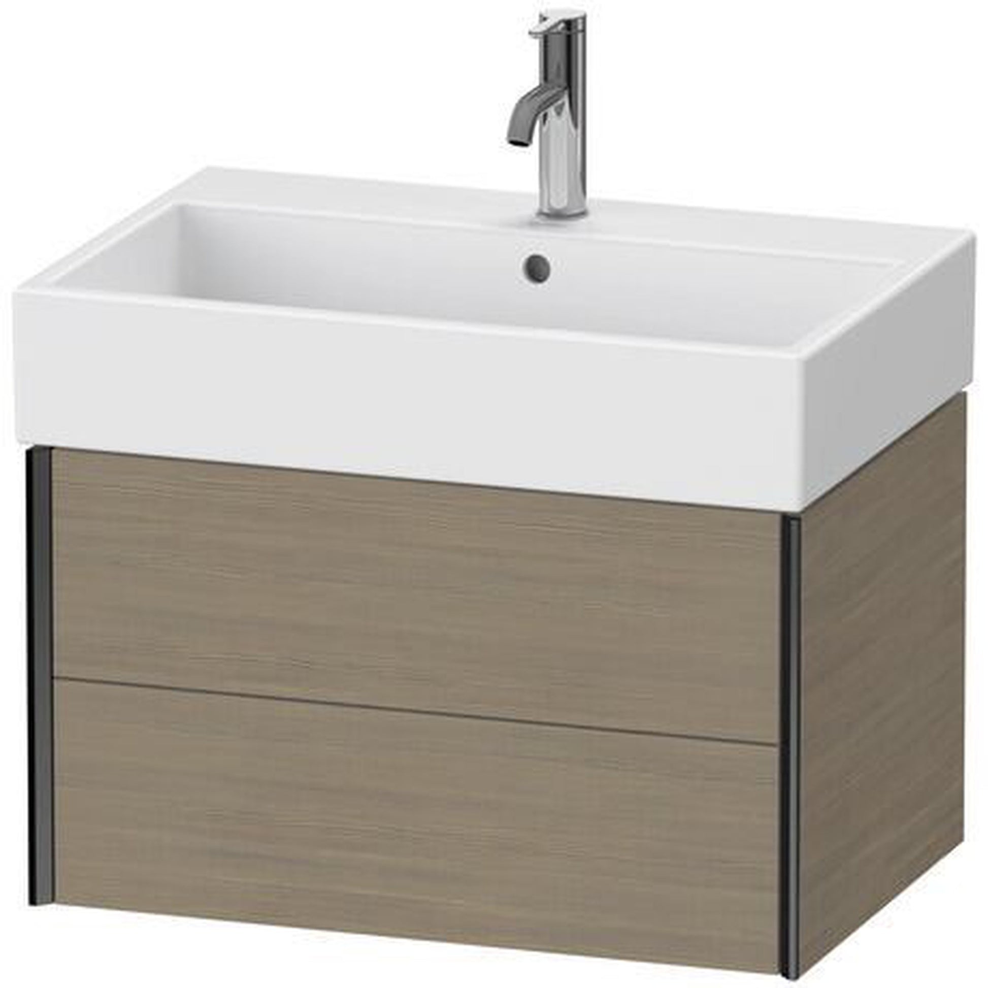 Duravit Xviu 27" x 16" x 18" Two Drawer Wall-Mount Vanity Unit, Oak Terra (XV43350B235)