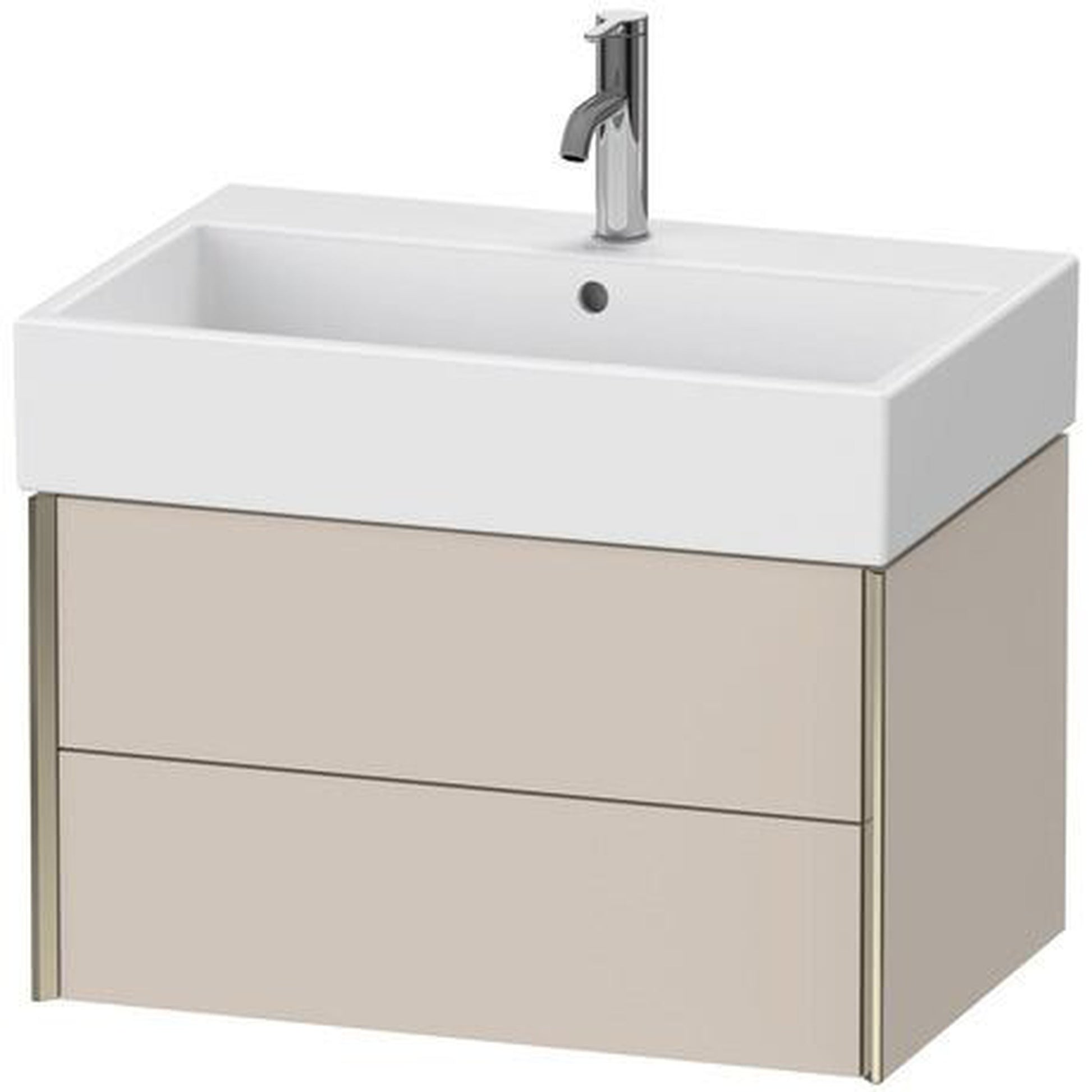 Duravit Xviu 27" x 16" x 18" Two Drawer Wall-Mount Vanity Unit, Taupe Matt (XV43350B191)