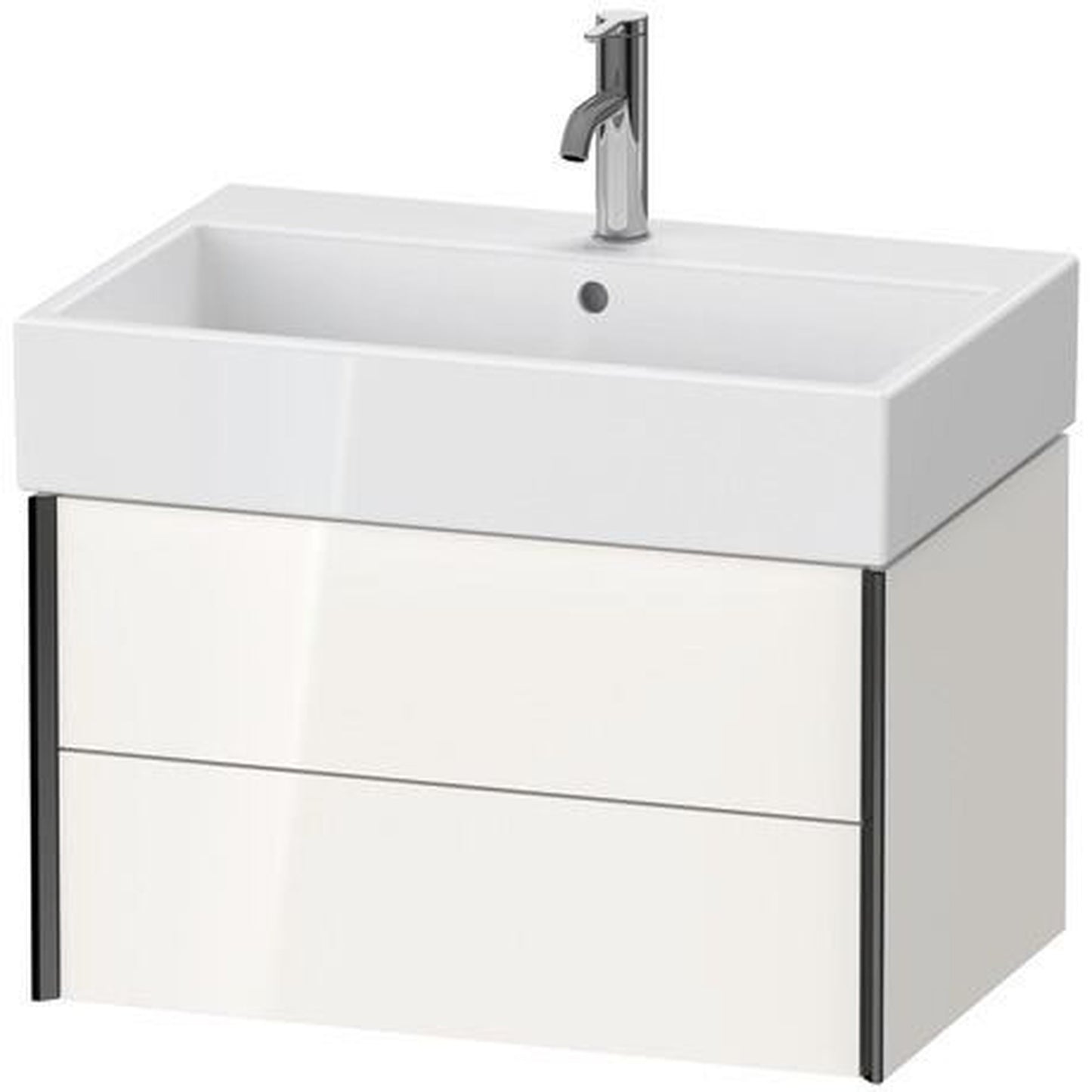 Duravit Xviu 27" x 16" x 18" Two Drawer Wall-Mount Vanity Unit, White High Gloss Lacquer (XV43350B285)