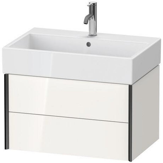 Duravit Xviu 27" x 16" x 18" Two Drawer Wall-Mount Vanity Unit, White High Gloss Lacquer (XV43350B285)