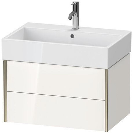 Duravit Xviu 27" x 16" x 18" Two Drawer Wall-Mount Vanity Unit, White High Gloss (XV43350B122)