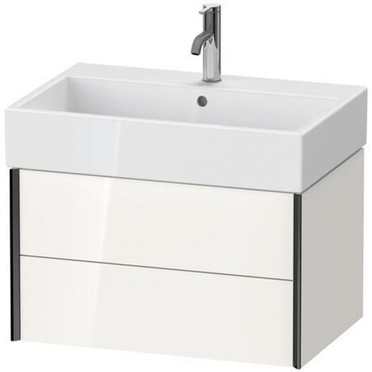 Duravit Xviu 27" x 16" x 18" Two Drawer Wall-Mount Vanity Unit, White High Gloss (XV43350B222)