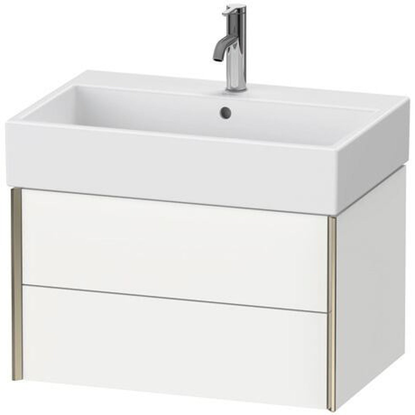 Duravit Xviu 27" x 16" x 18" Two Drawer Wall-Mount Vanity Unit, White Matt (XV43350B118)