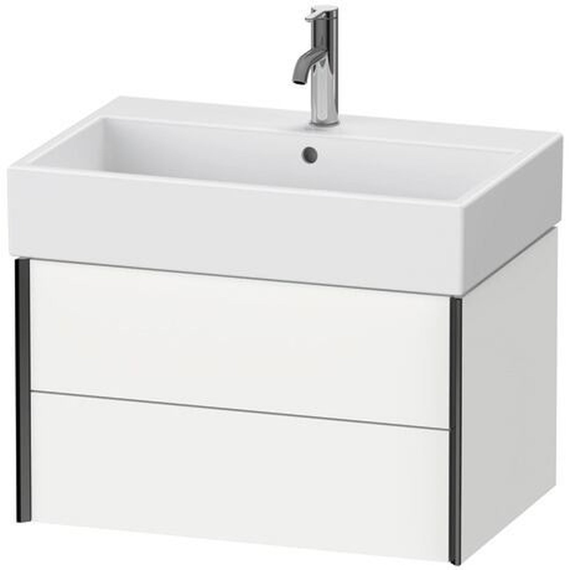 Duravit Xviu 27" x 16" x 18" Two Drawer Wall-Mount Vanity Unit, White Matt (XV43350B218)