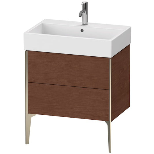 Duravit Xviu 27" x 19" x 18" Two Drawer Floorstanding Vanity Unit, American Walnut (XV45350B113)