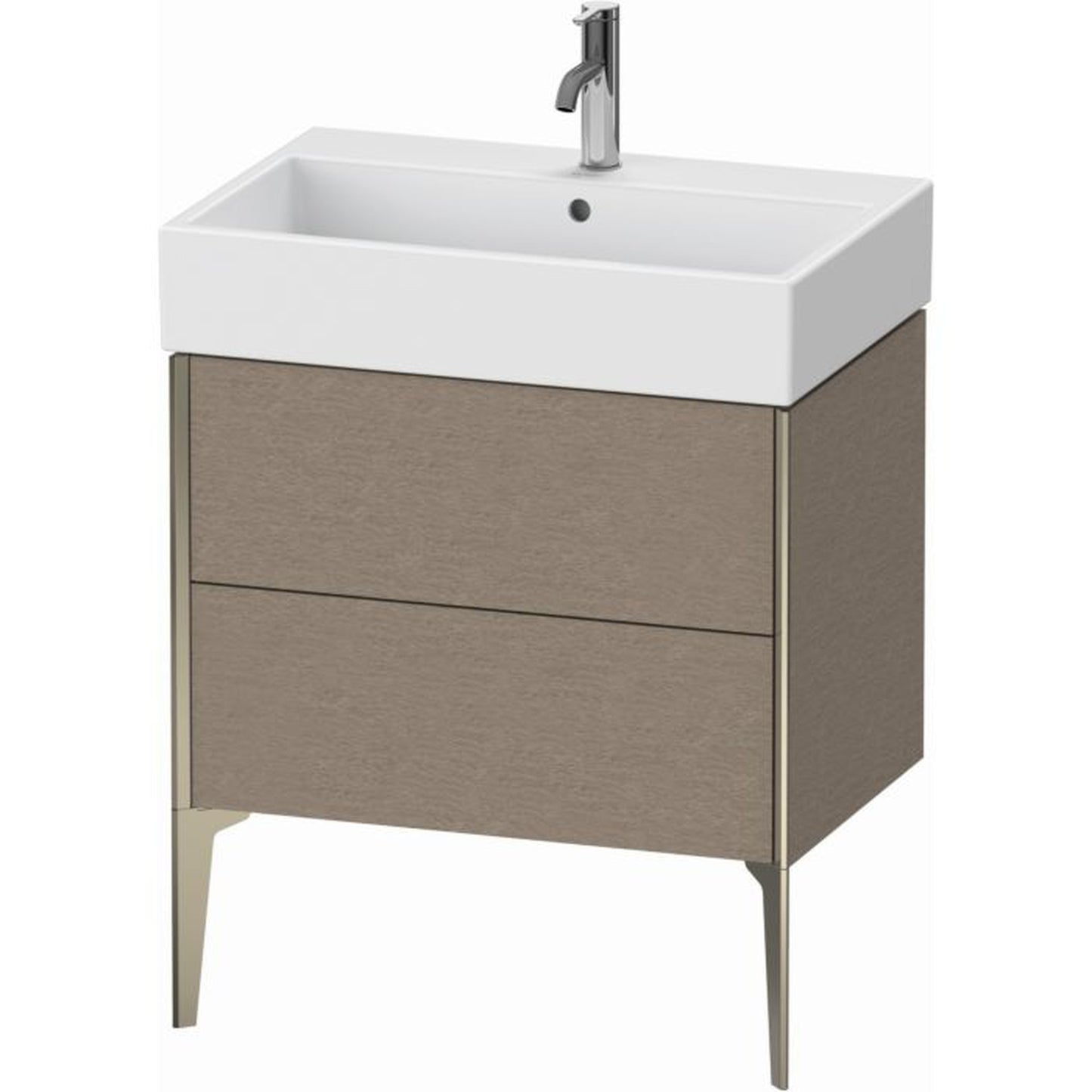 Duravit Xviu 27" x 19" x 18" Two Drawer Floorstanding Vanity Unit, Cashmere Oak (XV45350B111)